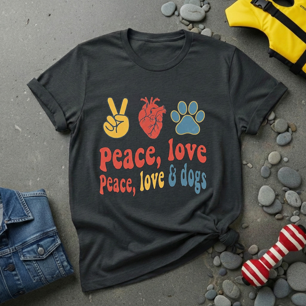 Peace Love & Dogs T-Shirt