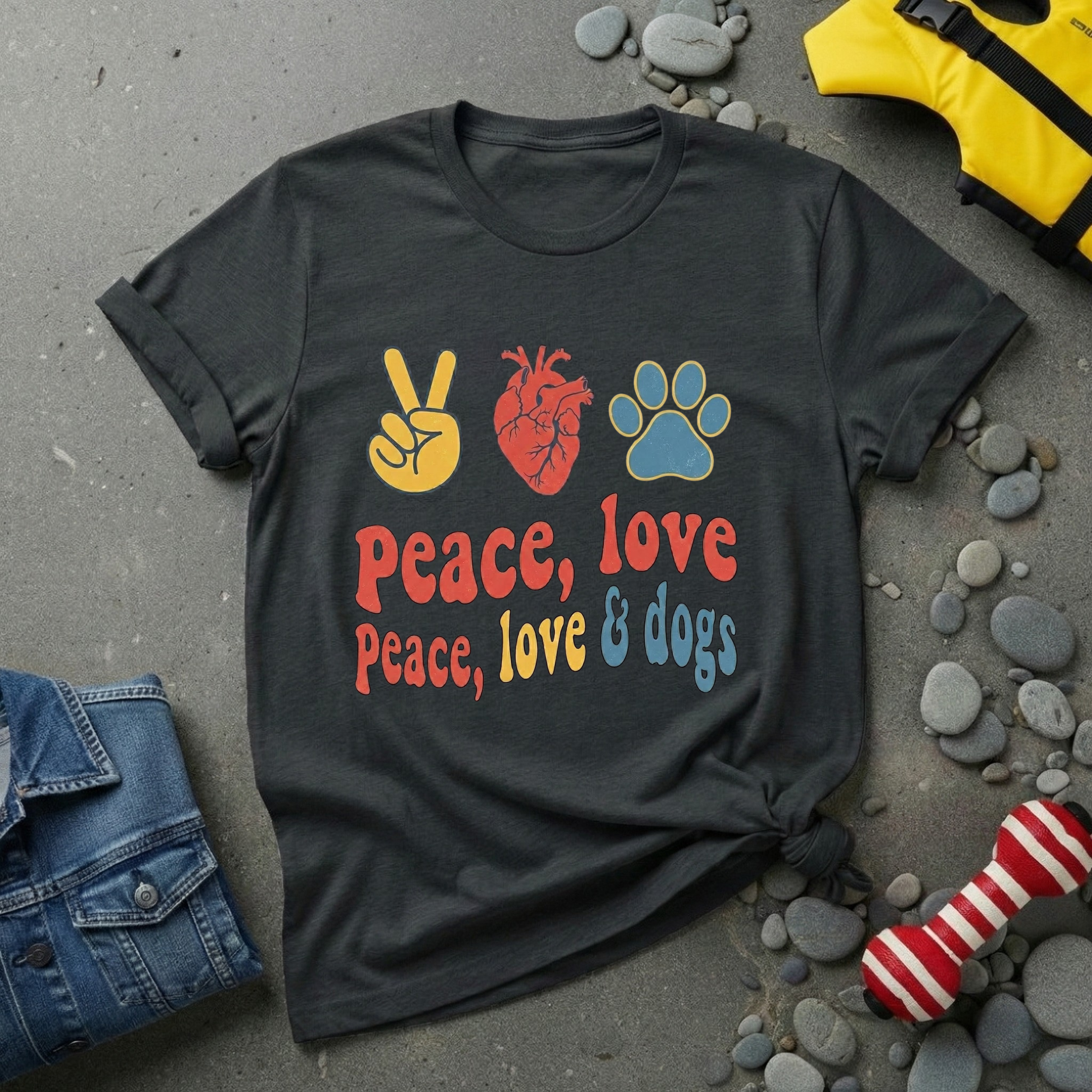 Peace Love & Dogs T-Shirt