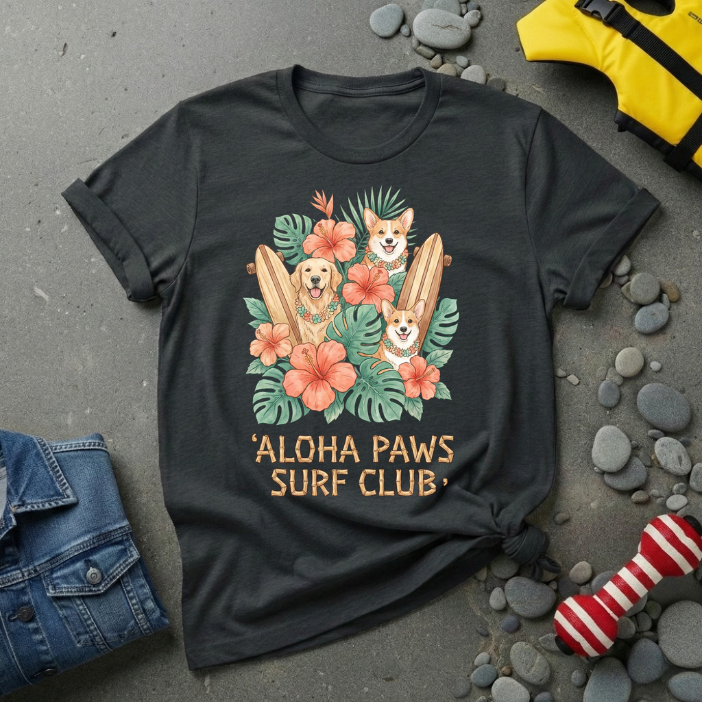 Aloha Paws Surf Club T-Shirt