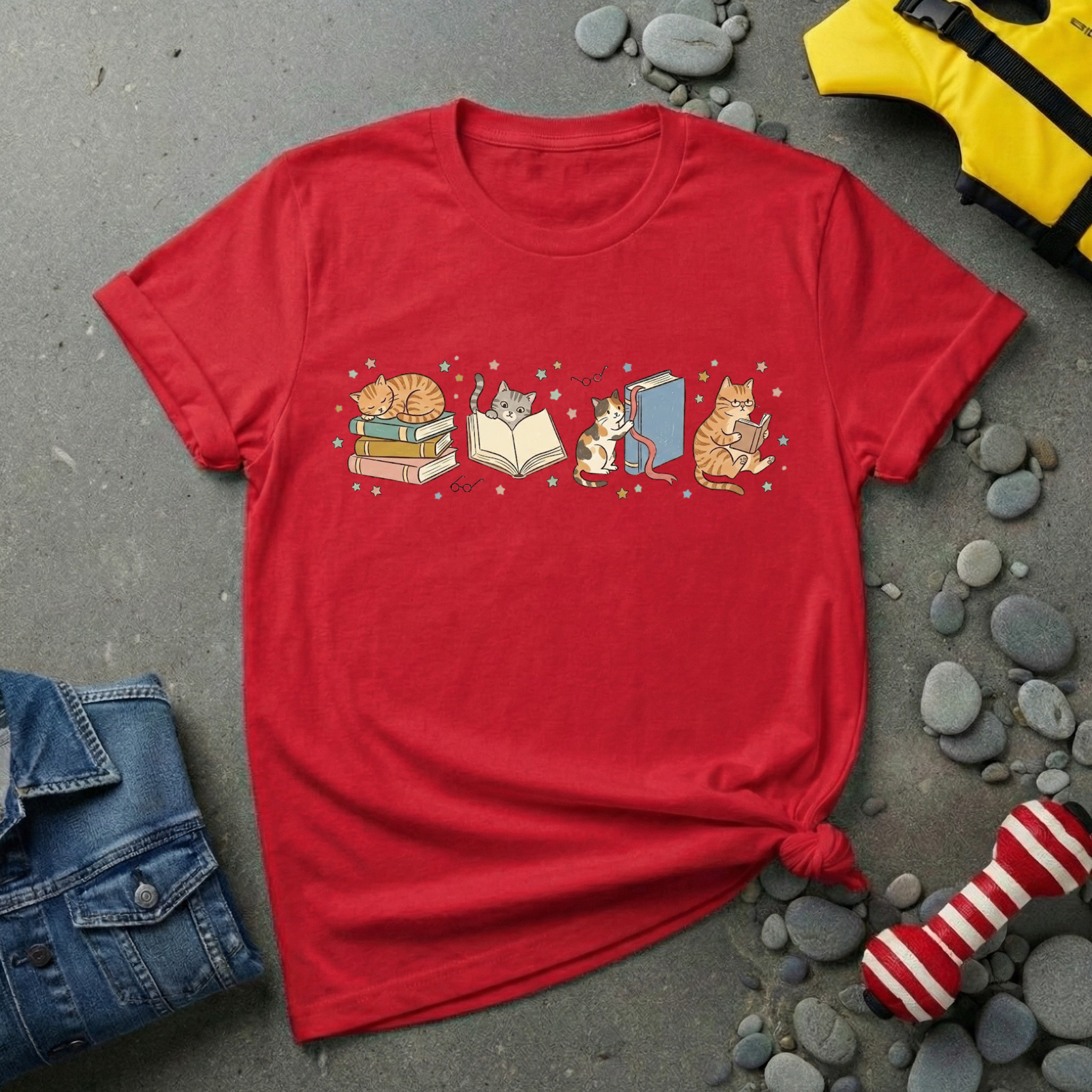 Studying Cat T-Shirt