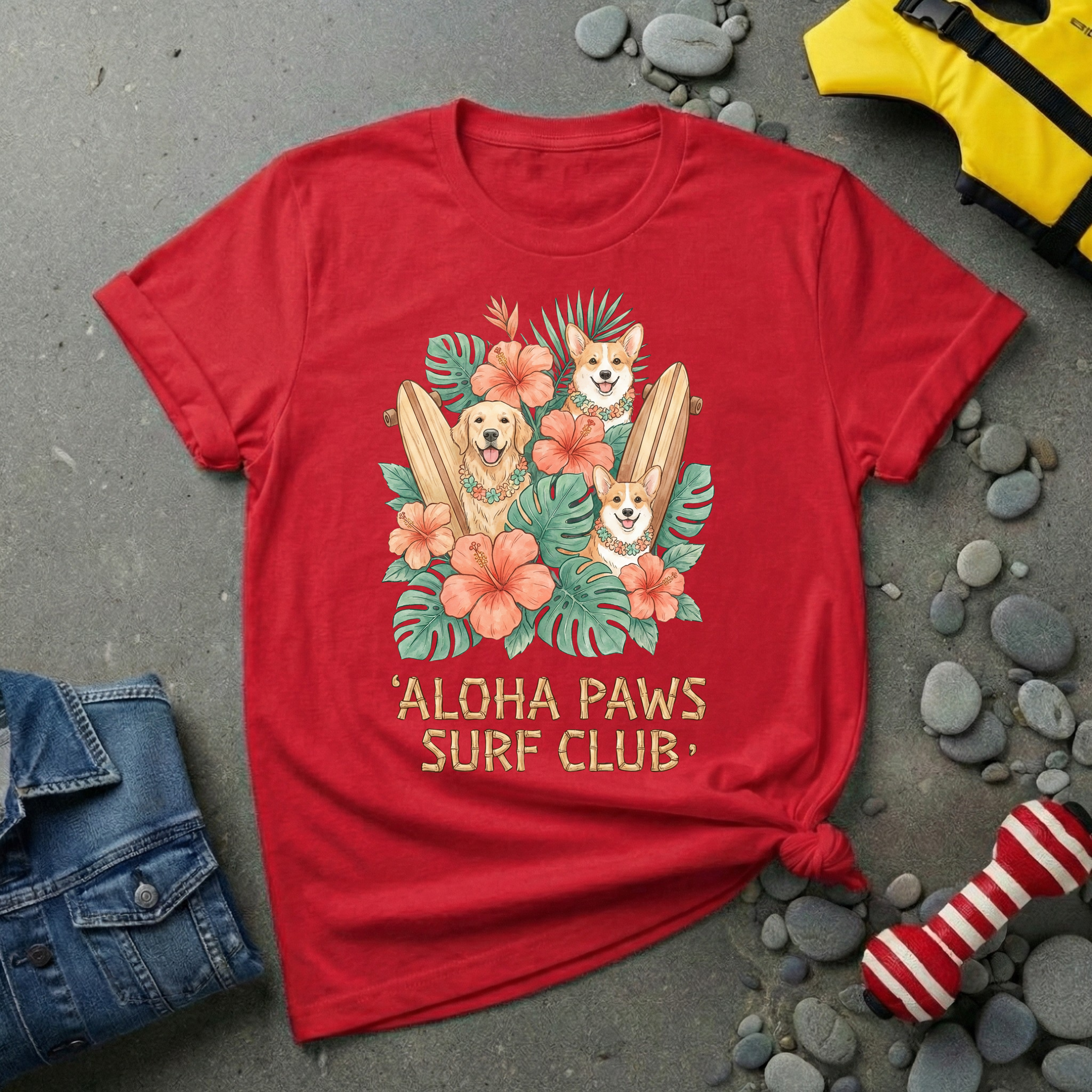 Aloha Paws Surf Club T-Shirt