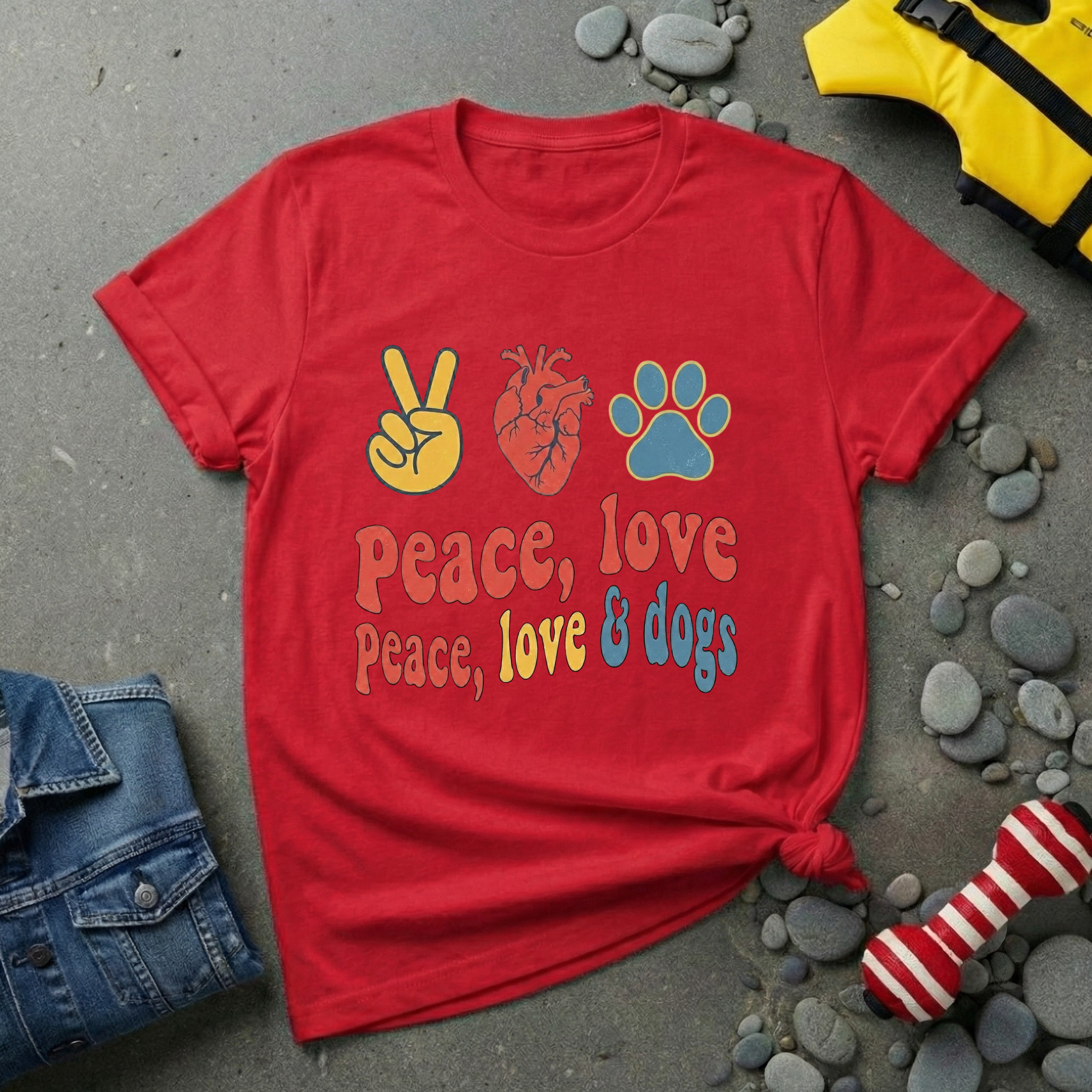 Peace Love & Dogs T-Shirt