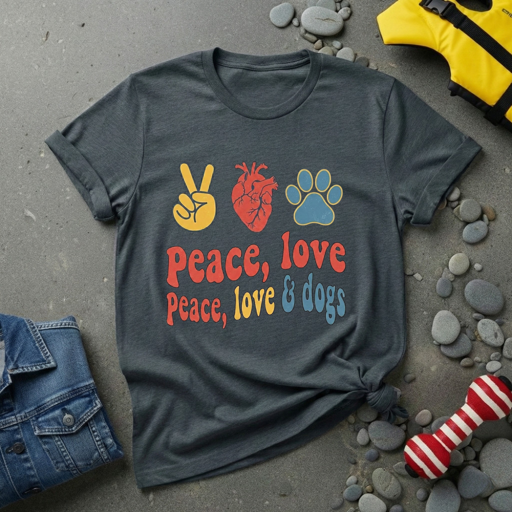Peace Love & Dogs T-Shirt
