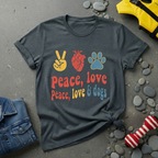 Peace Love & Dogs T-Shirt