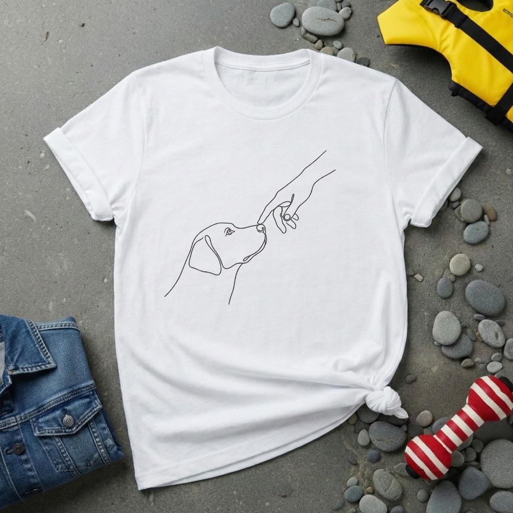 Dog & Hand T-Shirt