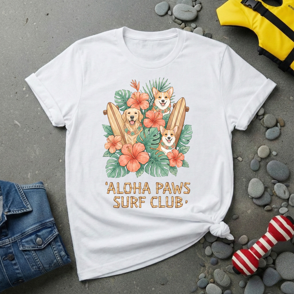 Aloha Paws Surf Club T-Shirt