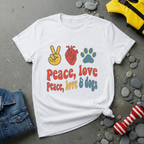 Peace Love & Dogs T-Shirt