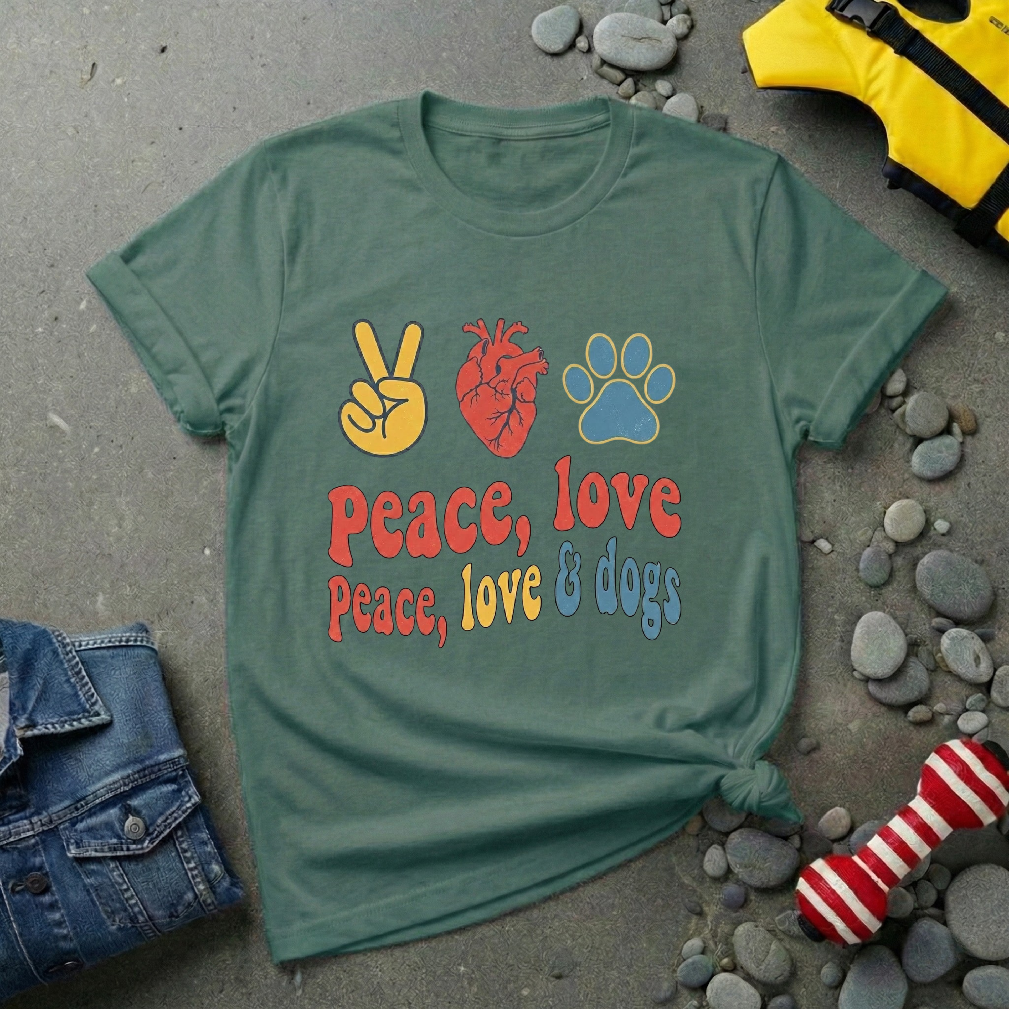 Peace Love & Dogs T-Shirt