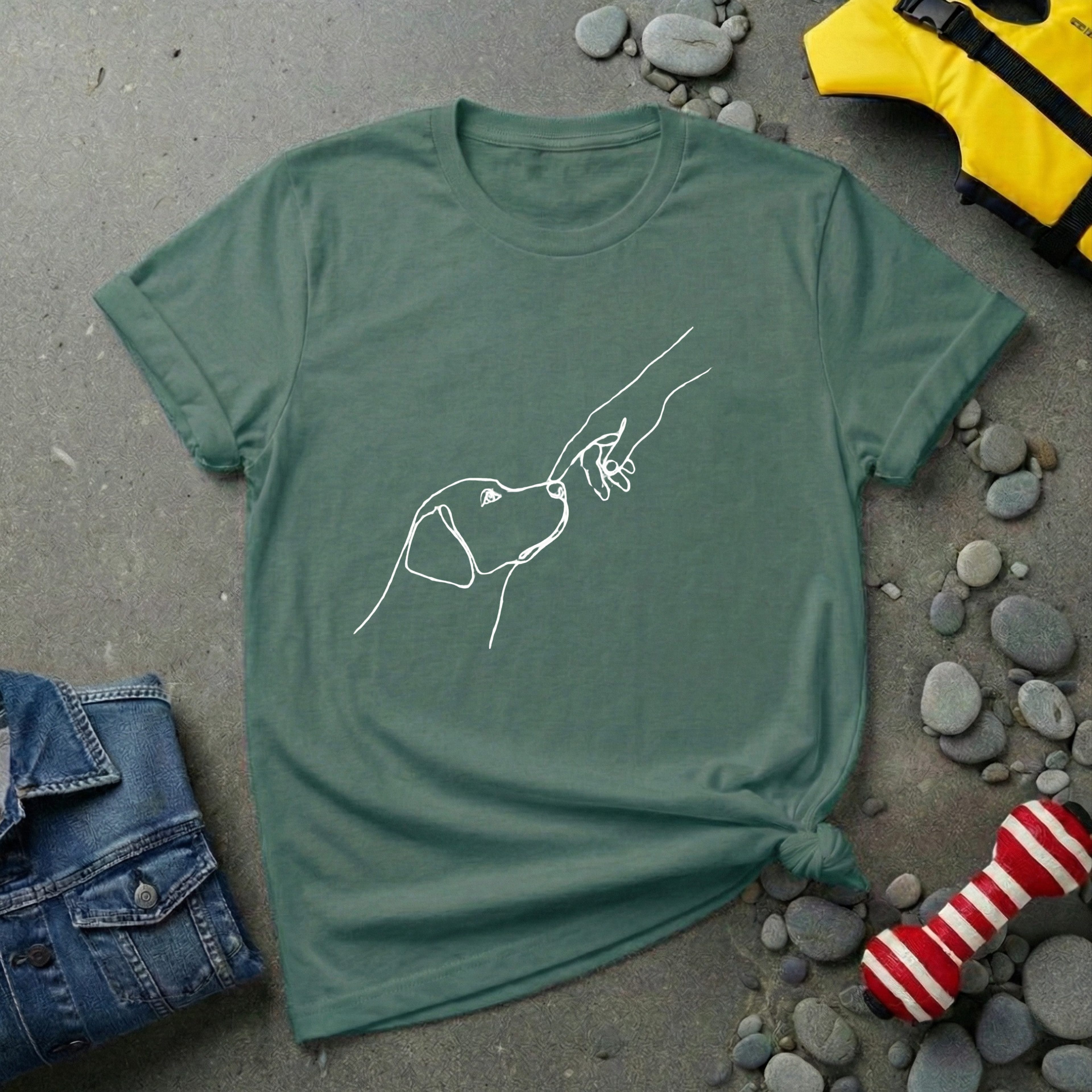 Dog & Hand T-Shirt