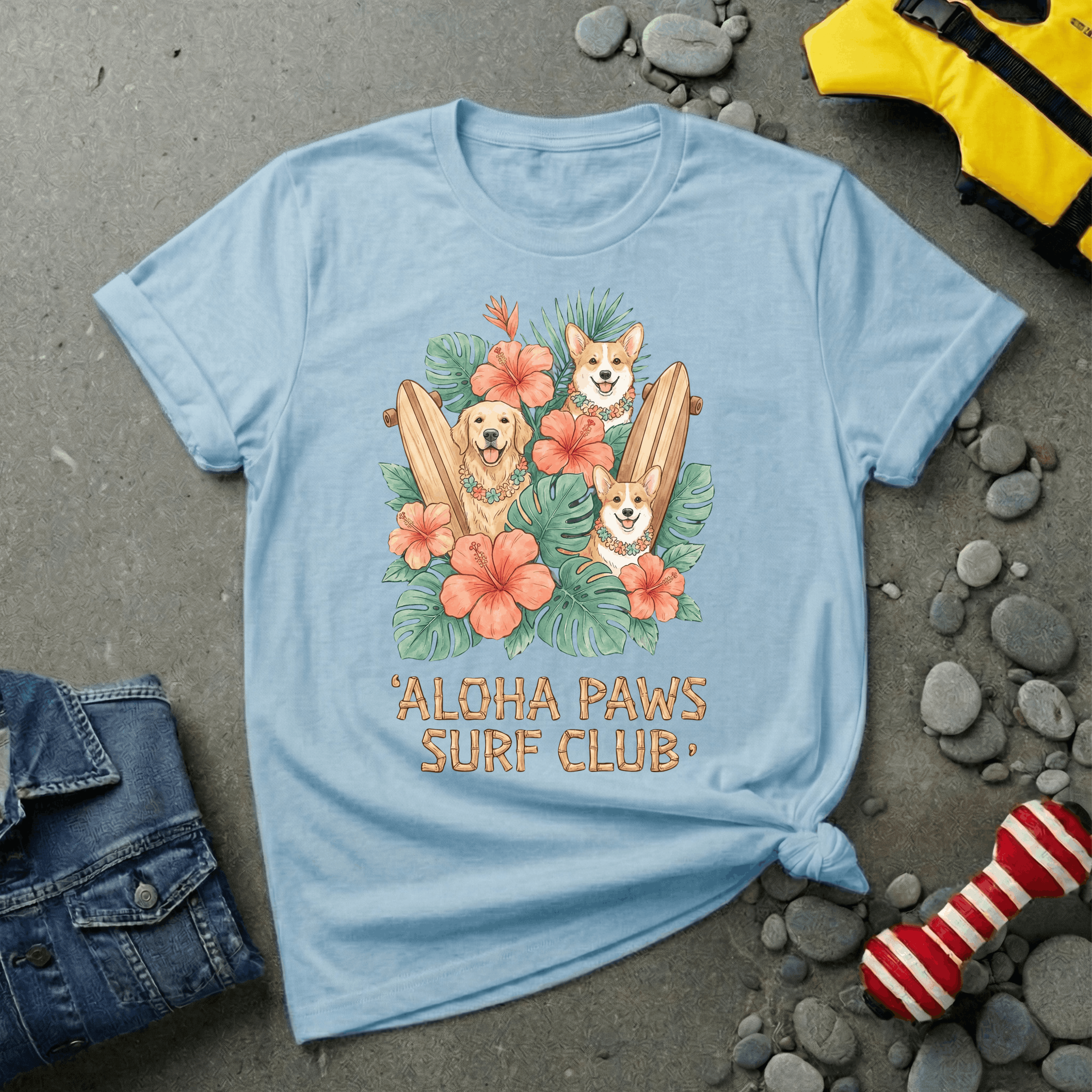 Aloha Paws Surf Club T-Shirt