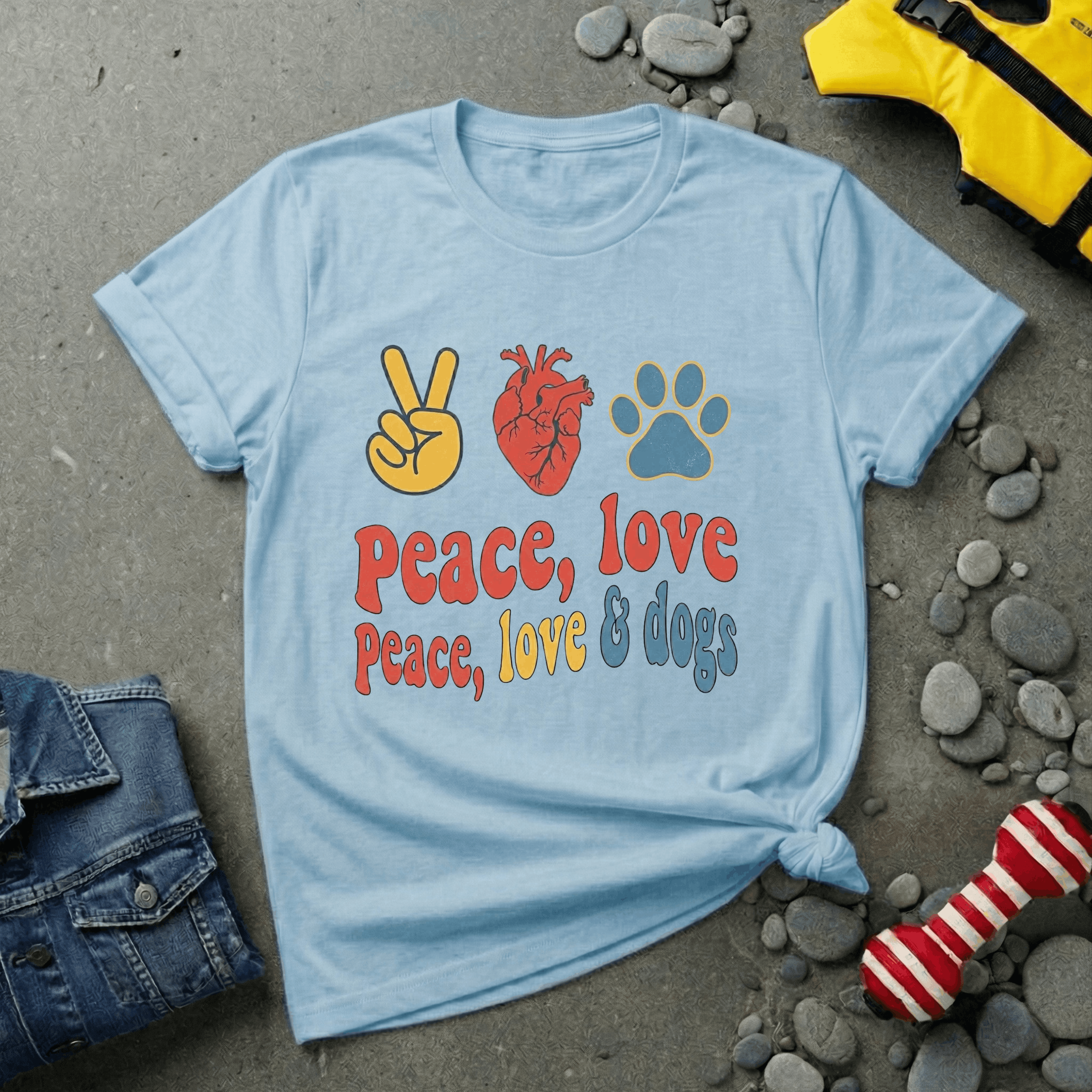 Peace Love & Dogs T-Shirt
