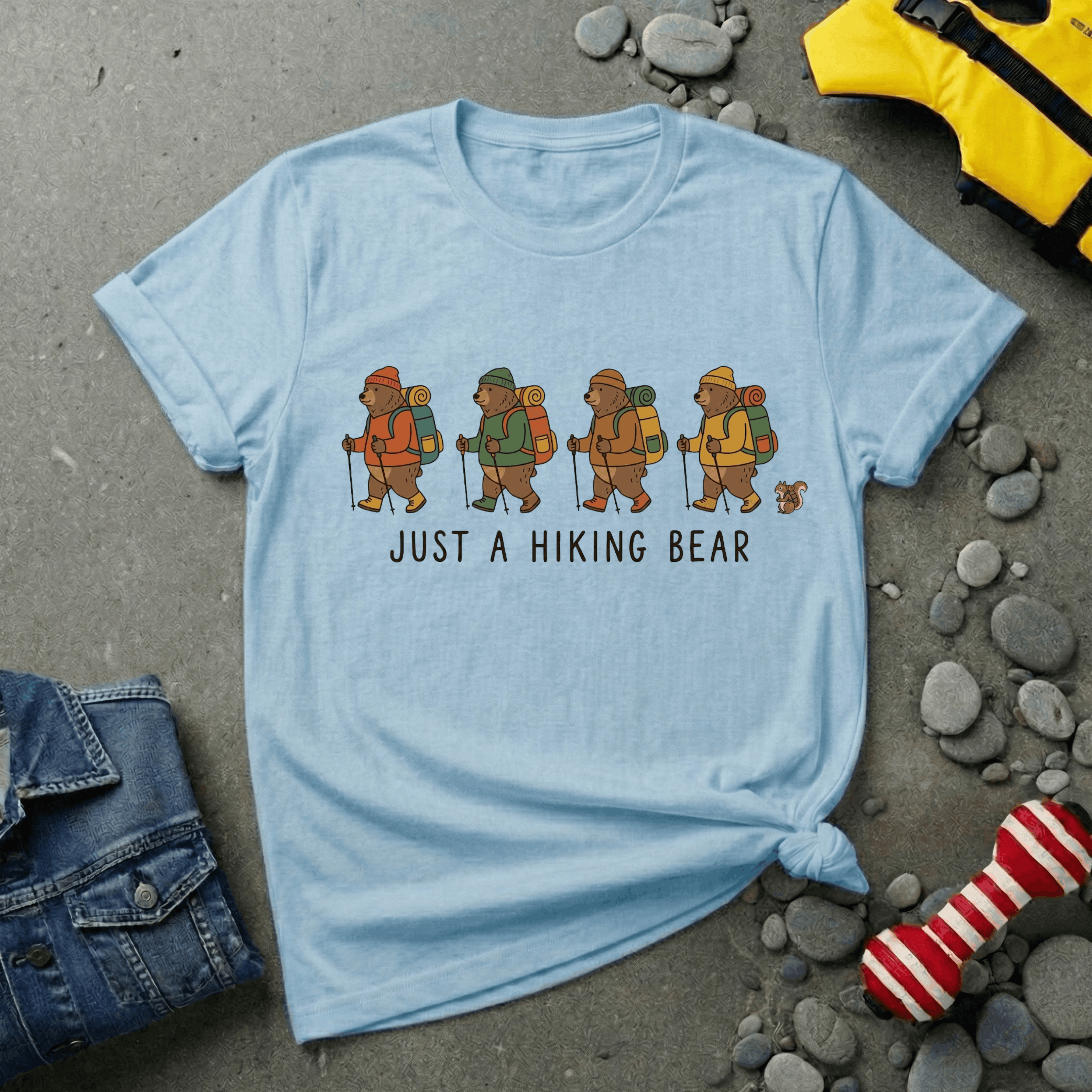 Just a Hiking Bear T-Shirt