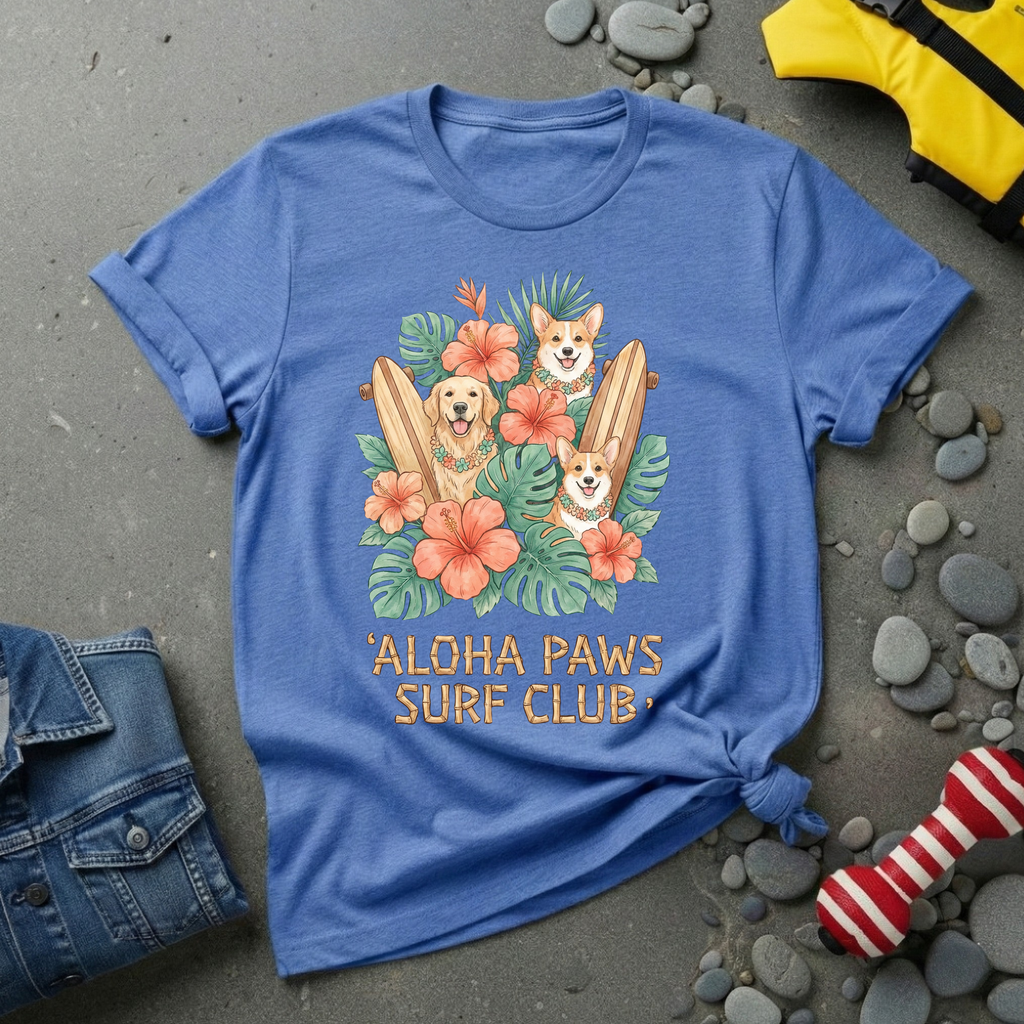 Aloha Paws Surf Club T-Shirt