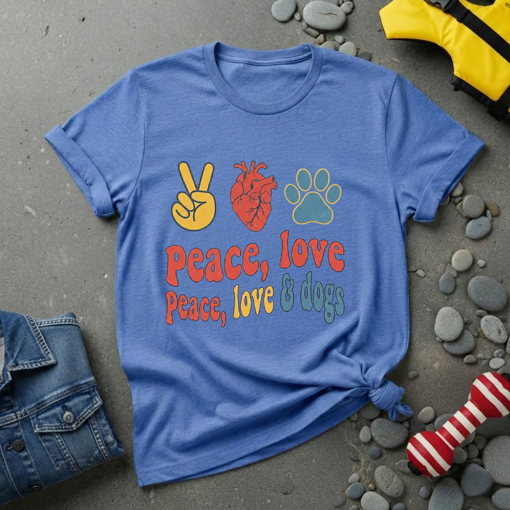 Peace Love & Dogs T-Shirt