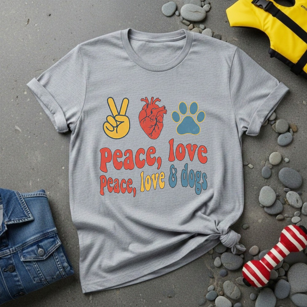 Peace Love & Dogs T-Shirt