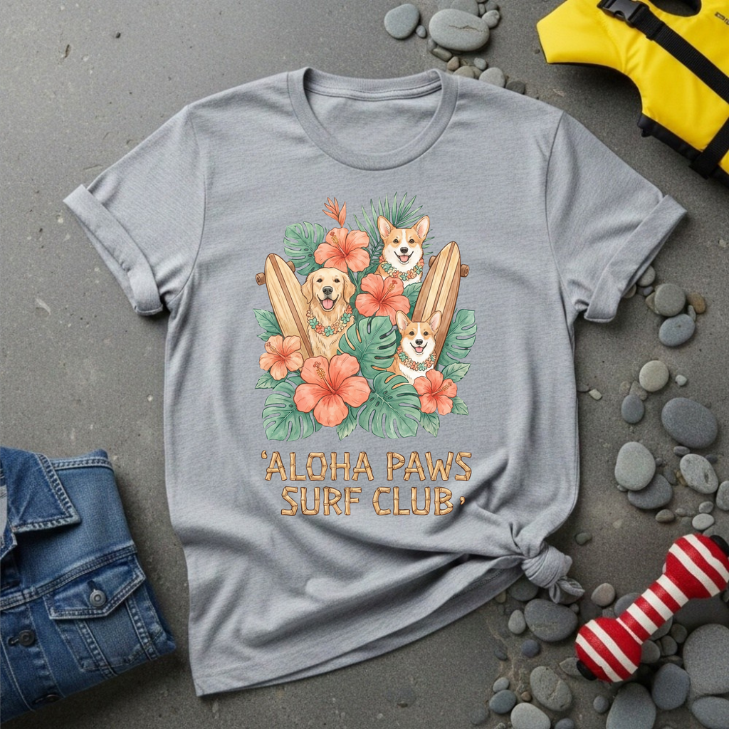 Aloha Paws Surf Club T-Shirt